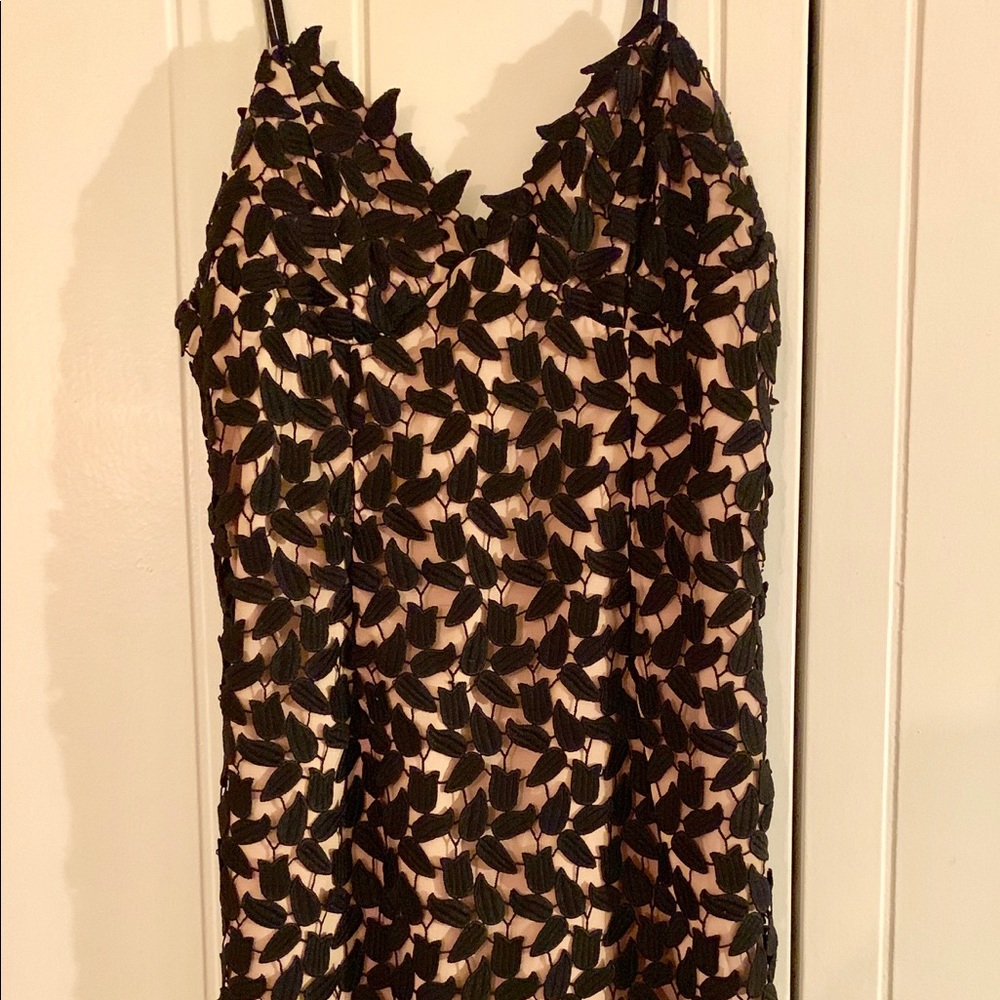 Bardot lace eyelit dress